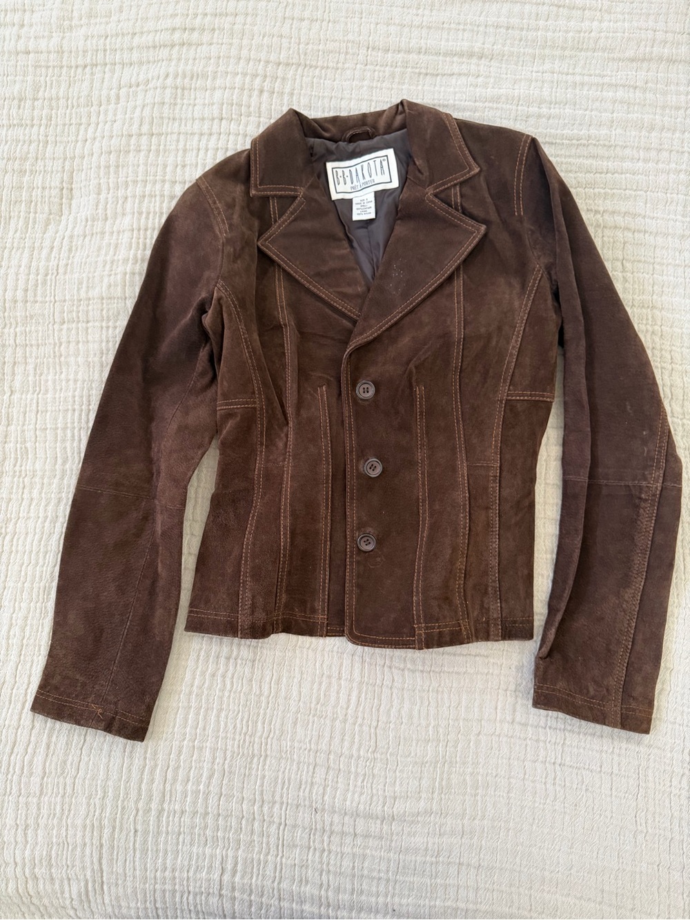 BB Dakota Brown Suede Tailored Blazer